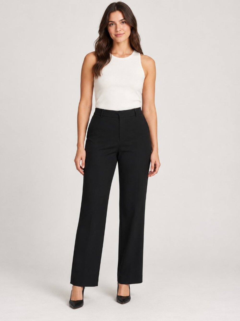 Nordstrom Size 14 Black Straight Leg Dress Pants Trouser Soft Tailoring NWT